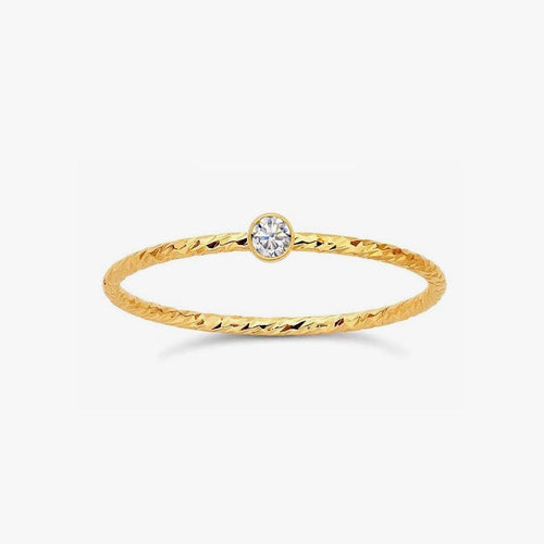 Mini Sparkle Bezel Ring