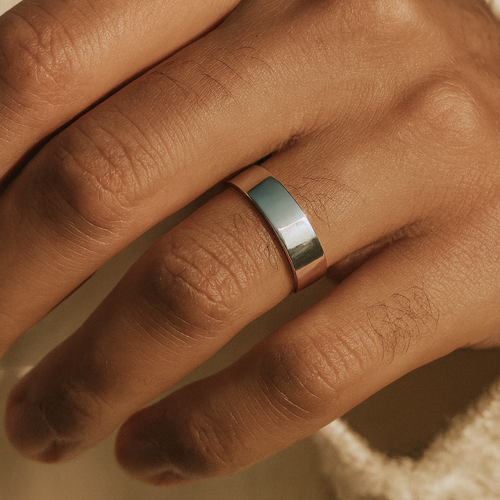 Thick Stacking Ring Silver