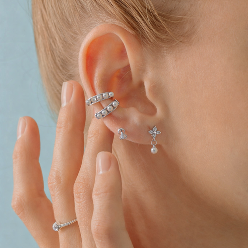 Sparkle Blossom Dangle Earring
