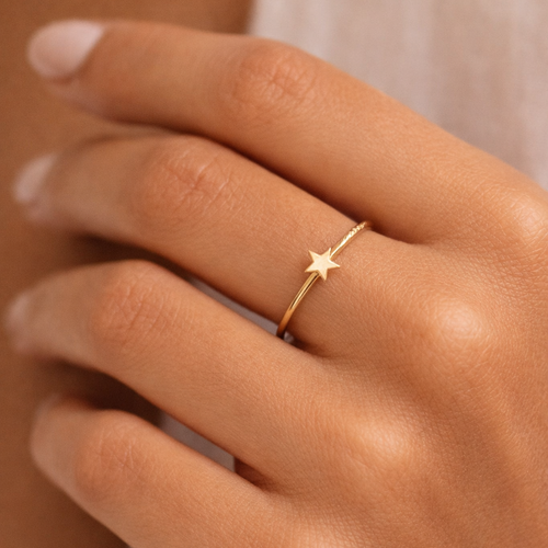Little Golden Star Ring