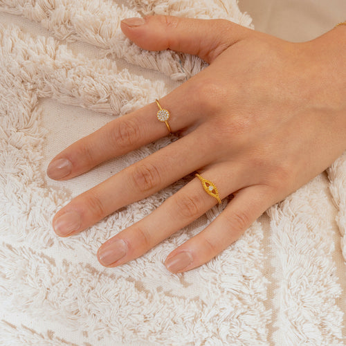 Evil Eye Ring Gold