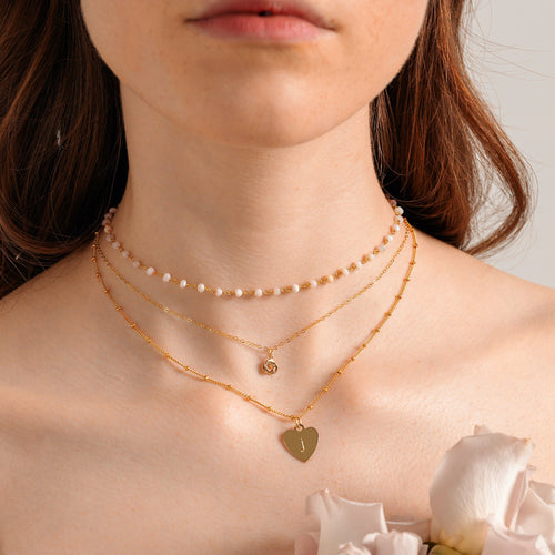 Personalized Heart Satellite Necklace