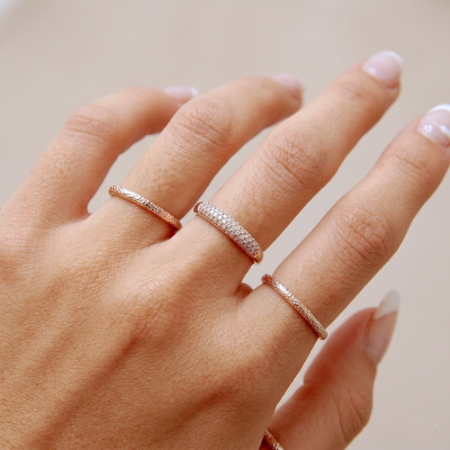 Vintage Finish Stacking Ring Silver