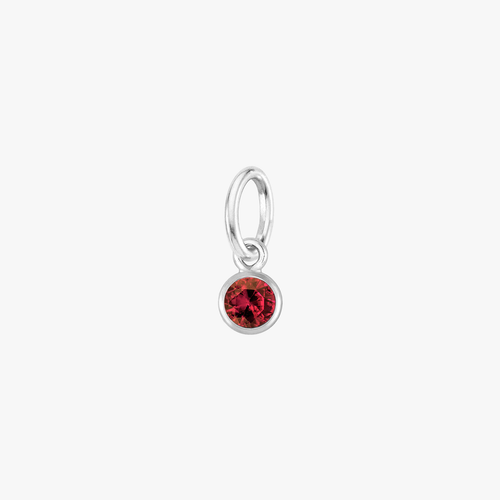 Color:Silver Birthstone Gem:Garnet