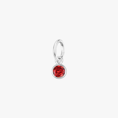Color:Silver Birthstone Gem:Ruby