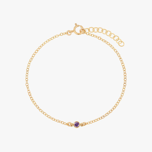 Amethyst Bezel Bracelet