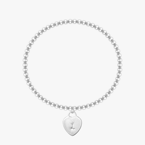 Personalized Heart Beaded Bracelet