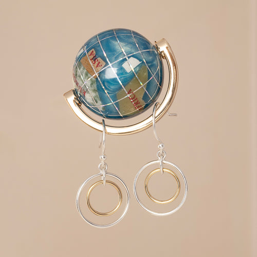 Anular French Hoop Mixed Color Earrings