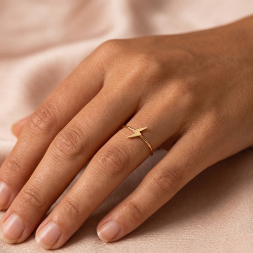 Gold Lightning Bolt Ring