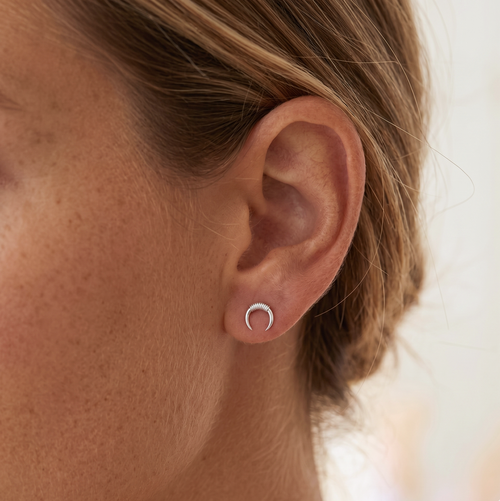 Bohemian Horn Stud Earrings