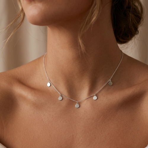 Mirror Disc Charm Choker