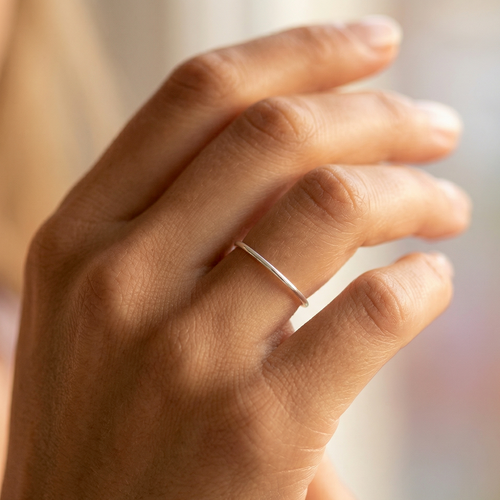 Skinny Stacking Ring Silver