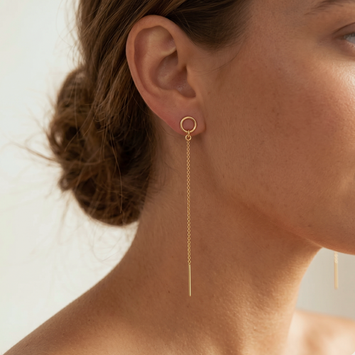 Circle Linear Earrings