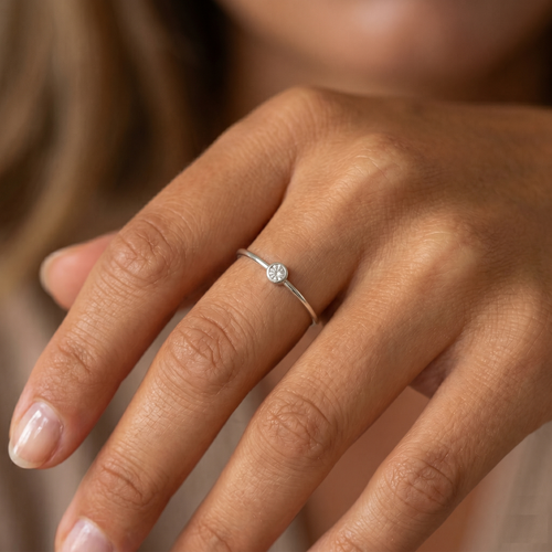 Mini Bezel Ring Silver