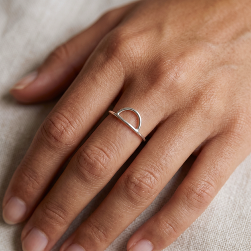 Minimal Arc Ring Silver