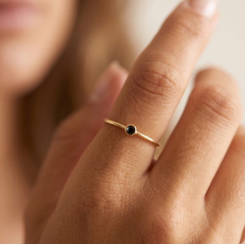 Mini Black Bezel Ring