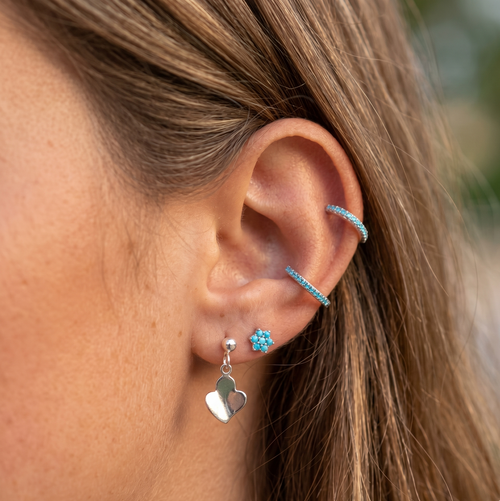 Turquoise Pave Ear Cuff