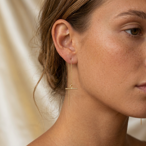 Modern Bar Threader Earrings