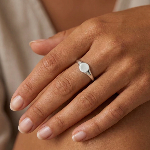 Minimal Signet Ring Silver