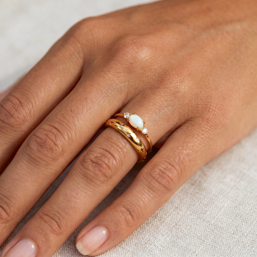 Starburst Dome Ring Gold