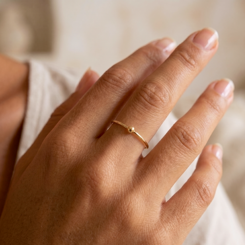 Golden Sole Ball Ring