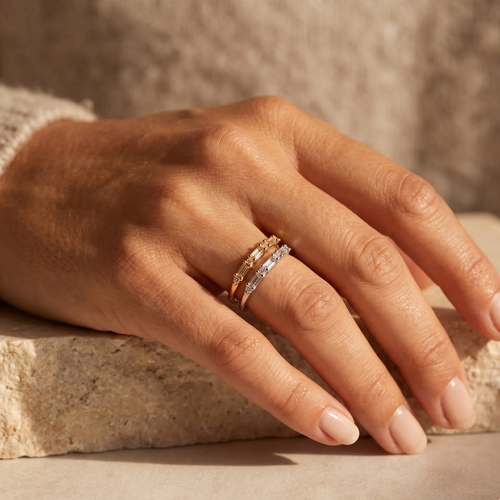 Cluster Baguette Ring Gold