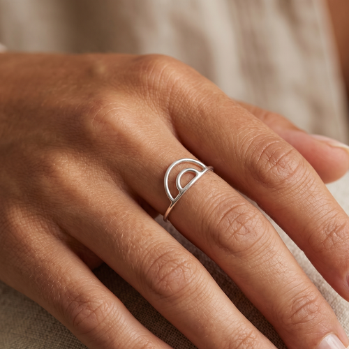 Rainbow Ring Silver