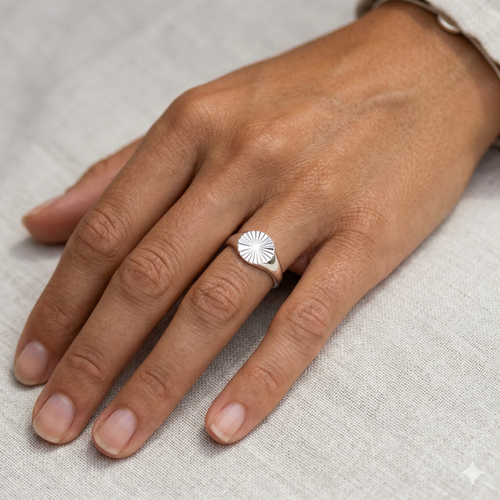 Sunbeam Disc Ring Silver