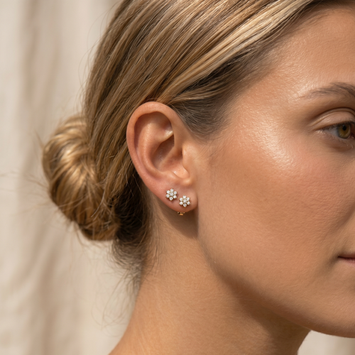 Sparkle Flower Stud Earrings
