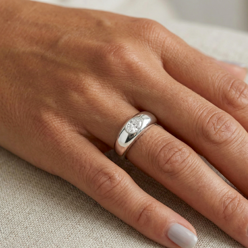 Marquise Dome Ring Silver