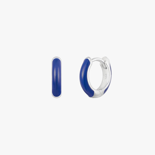Nautical Blue Huggie Hoop
