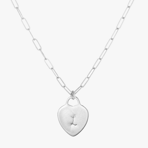 Personalized Heart Paperclip Necklace