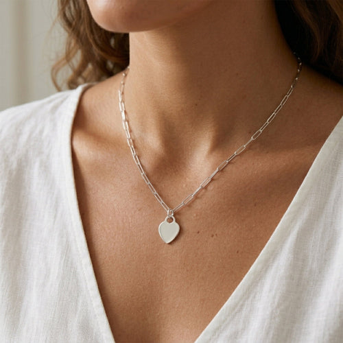 Heart Paperclip Necklace