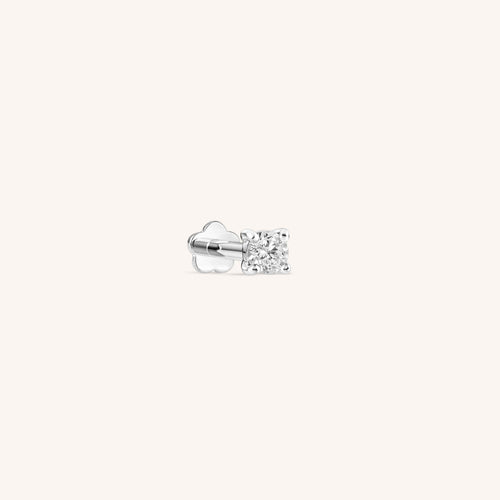 14K Solid Gold Mini Diamond Threaded Labret Earring