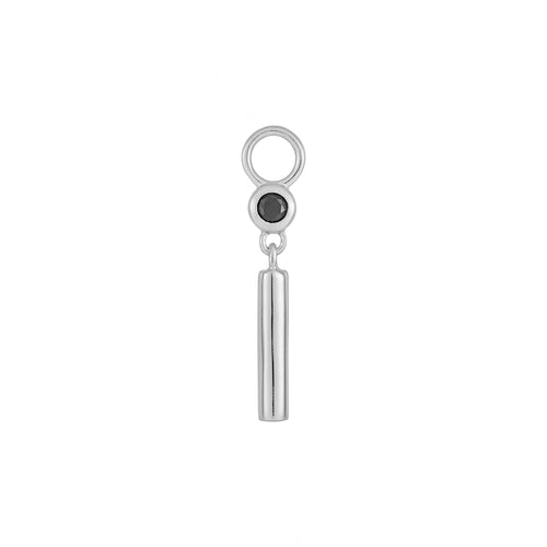 Black Bezel Bar Charm