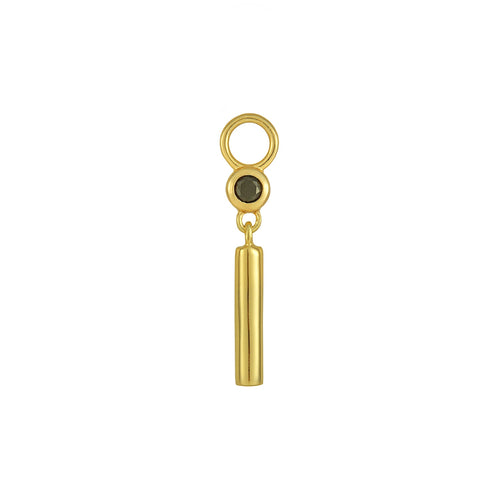 Black Bezel Bar Charm