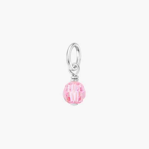 Color:Silver Birthstone Gem:Rose Pink