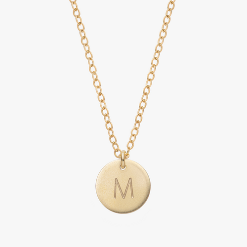 Personalized Initial Disc Necklace