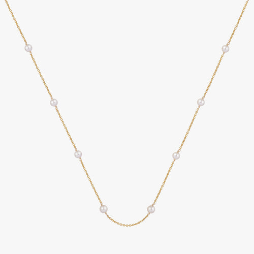 14K Gold Filled Cable Chain Freshwater Pearl Necklace