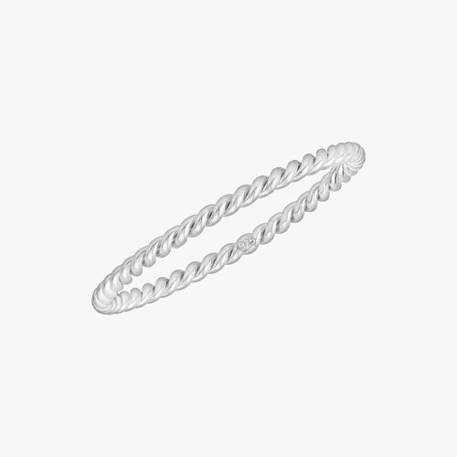 Skinny Twist Ring Silver