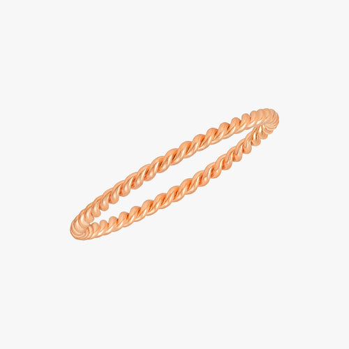Skinny Twist Ring Rose Gold