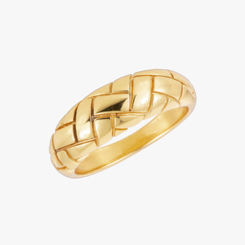 Woven Dome Ring Gold