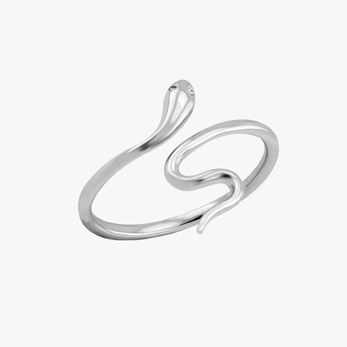 Snake Slither Ring Silver