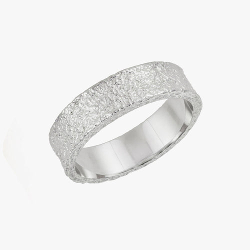 Vintage Finish Bold Stack Ring Silver