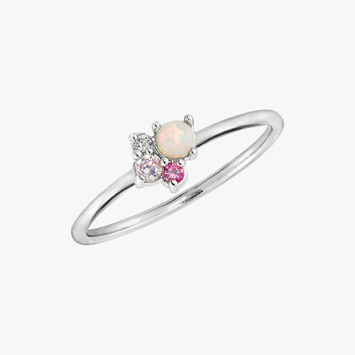 Ruby Sparkles Silver Ring