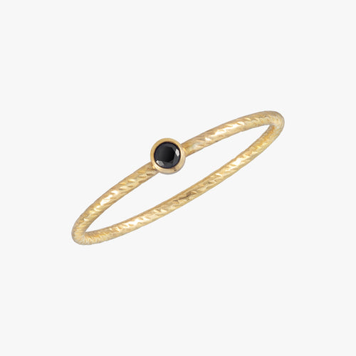 Baby Black Sparkle Ring
