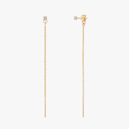 Sparkly CZ Thread Ear Jacket