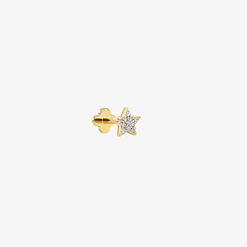 Little Pave Star Flatback Earring