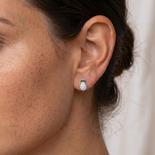 Luxe Pineapple Stud Earrings
