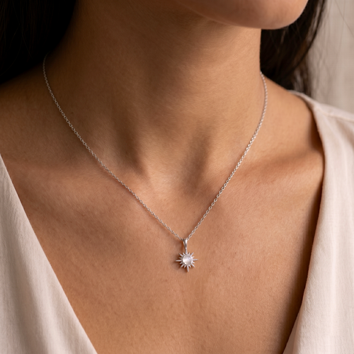 Starburst Moonstone Necklace